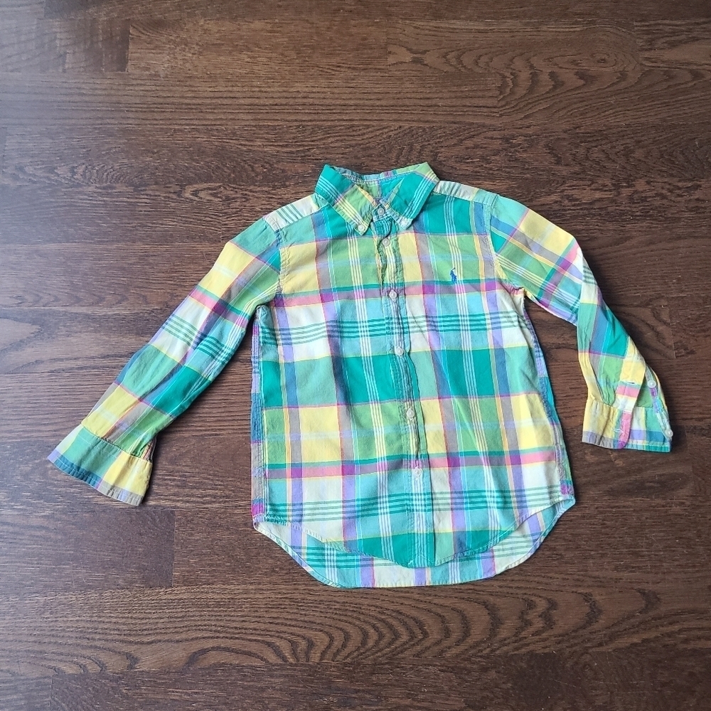 Ralph Lauren Colorful Plaid Kids Shirt Sz.5